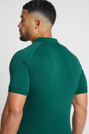 Athletic Fit Polo Shirt in Oxidised Green - TAILORED ATHLETE - USA