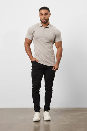 Athletic Fit Polo Shirt in Concrete Grey - TAILORED ATHLETE - USA