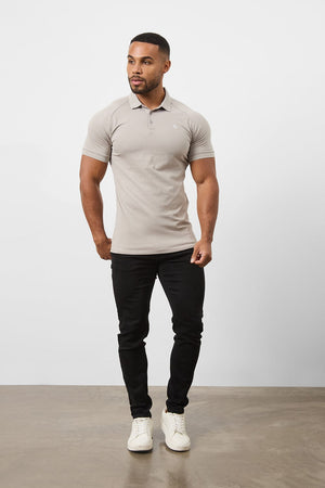 Athletic Fit Polo Shirt in Concrete Grey - TAILORED ATHLETE - USA