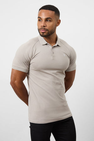 Athletic Fit Polo Shirt in Concrete Grey - TAILORED ATHLETE - USA