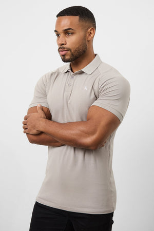 Athletic Fit Polo Shirt in Concrete Grey - TAILORED ATHLETE - USA