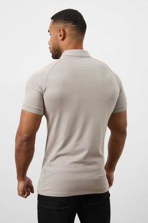 Athletic Fit Polo Shirt in Concrete Grey - TAILORED ATHLETE - USA