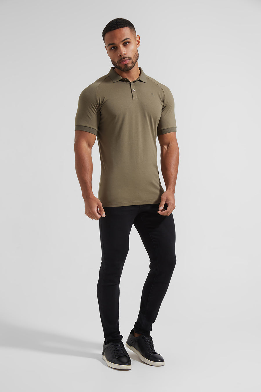 Athletic Fit Polo Shirt in Khaki - TAILORED ATHLETE - USA