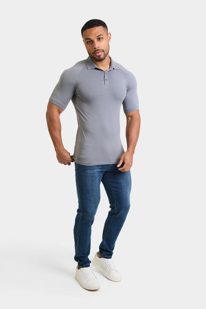 Athletic Fit Polo in Lead Grey - TAILORED ATHLETE - USA