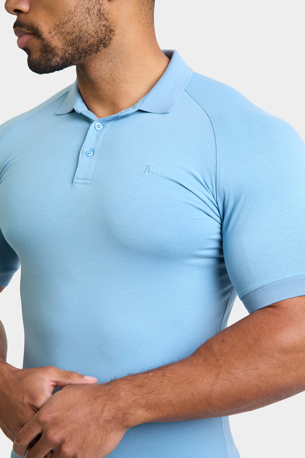 Athletic Fit Polo in Mist Blue - TAILORED ATHLETE - USA