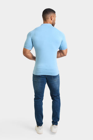 Athletic Fit Polo in Mist Blue - TAILORED ATHLETE - USA