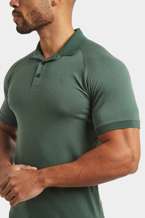 Athletic Fit Polo Shirt in Dark Khaki - TAILORED ATHLETE - USA