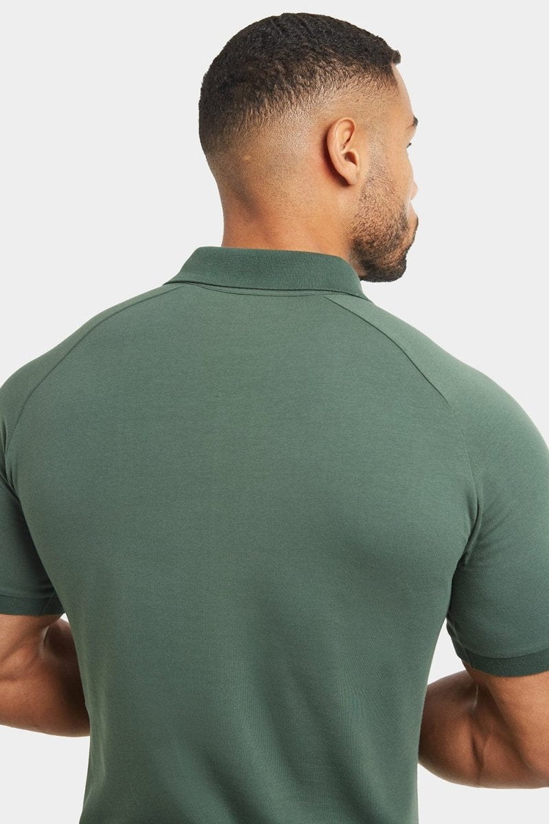 Athletic Fit Polo Shirt in Dark Khaki - TAILORED ATHLETE - USA