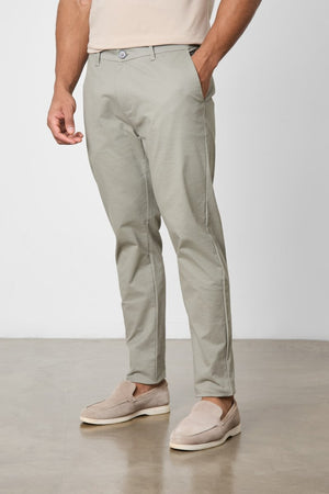 Athletic Fit Cotton Stretch Chino Pants in Soft Khaki - TAILORED ATHLETE - USA