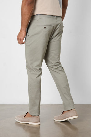 Athletic Fit Cotton Stretch Chino Pants in Soft Khaki - TAILORED ATHLETE - USA