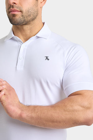 Athletic Fit Polo Shirt in White - TAILORED ATHLETE - USA