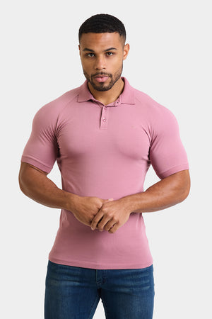 Athletic Fit Polo Shirt in Wood Rose - TAILORED ATHLETE - USA