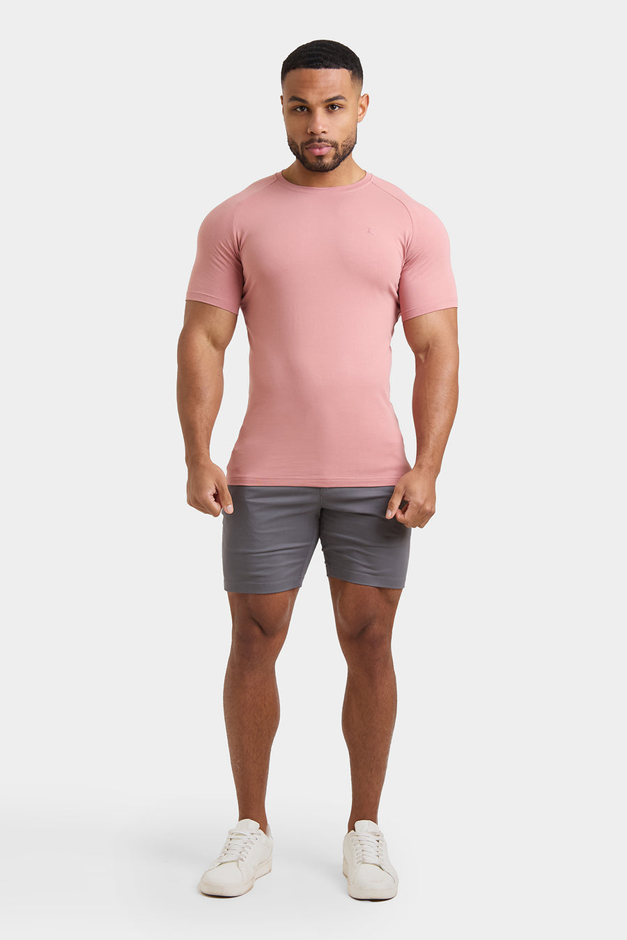 Athletic Fit T-Shirt in Bleached Terracotta - TAILORED ATHLETE - USA