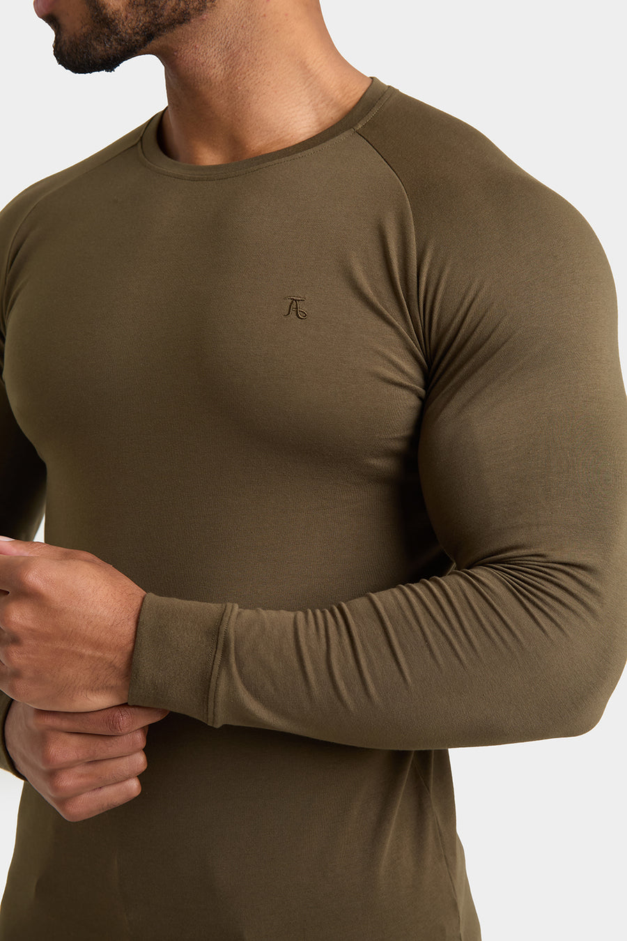 Athletic Fit T-Shirt in Dark Khaki Green - TAILORED ATHLETE - USA