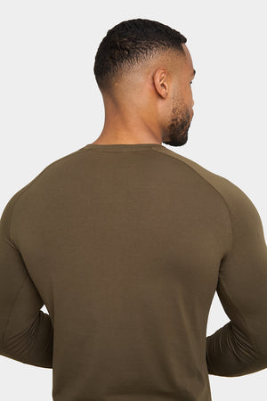 Athletic Fit T-Shirt in Dark Khaki Green - TAILORED ATHLETE - USA