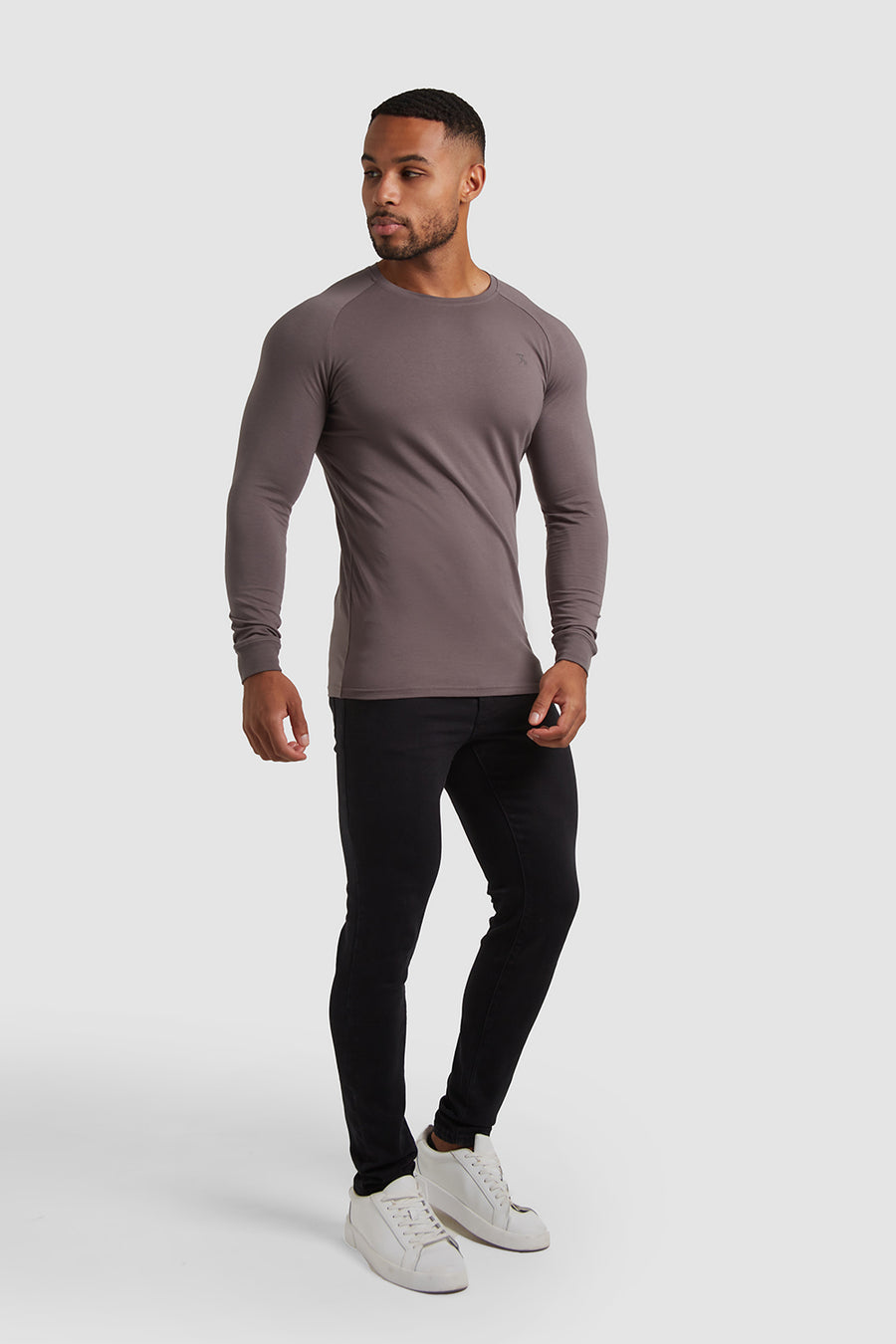 Athletic Fit T-Shirt (LS) in Mole - TAILORED ATHLETE - USA
