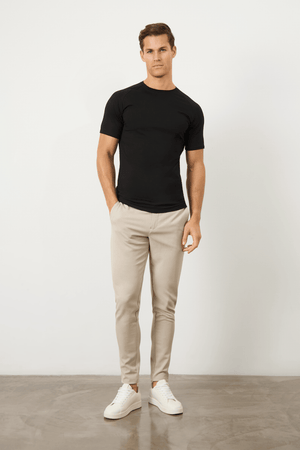 7 Pack Athletic Fit Crew Neck T-Shirt in Black - TAILORED ATHLETE - USA