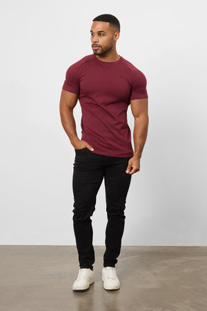 Premium Athletic Fit T-shirt In Burgundy - TAILORED ATHLETE - USA