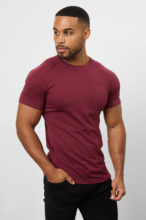 Premium Athletic Fit T-shirt In Burgundy - TAILORED ATHLETE - USA