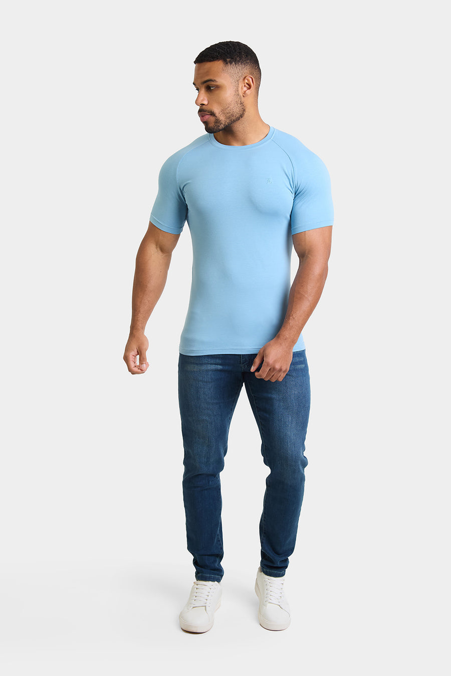 Premium Athletic Fit T-Shirt in Mist Blue - TAILORED ATHLETE - USA
