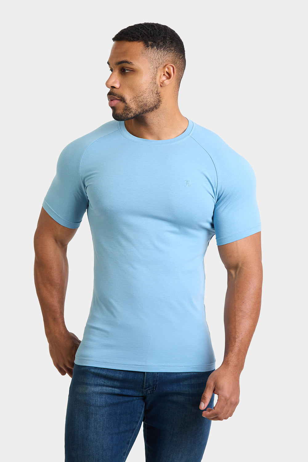 Premium Athletic Fit T-Shirt in Mist Blue - TAILORED ATHLETE - USA