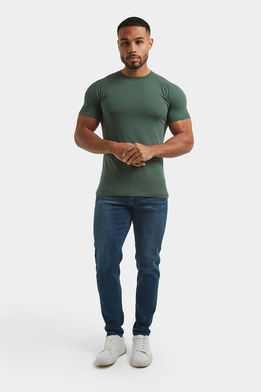Athletic Fit T-Shirt in Dark Khaki - TAILORED ATHLETE - USA