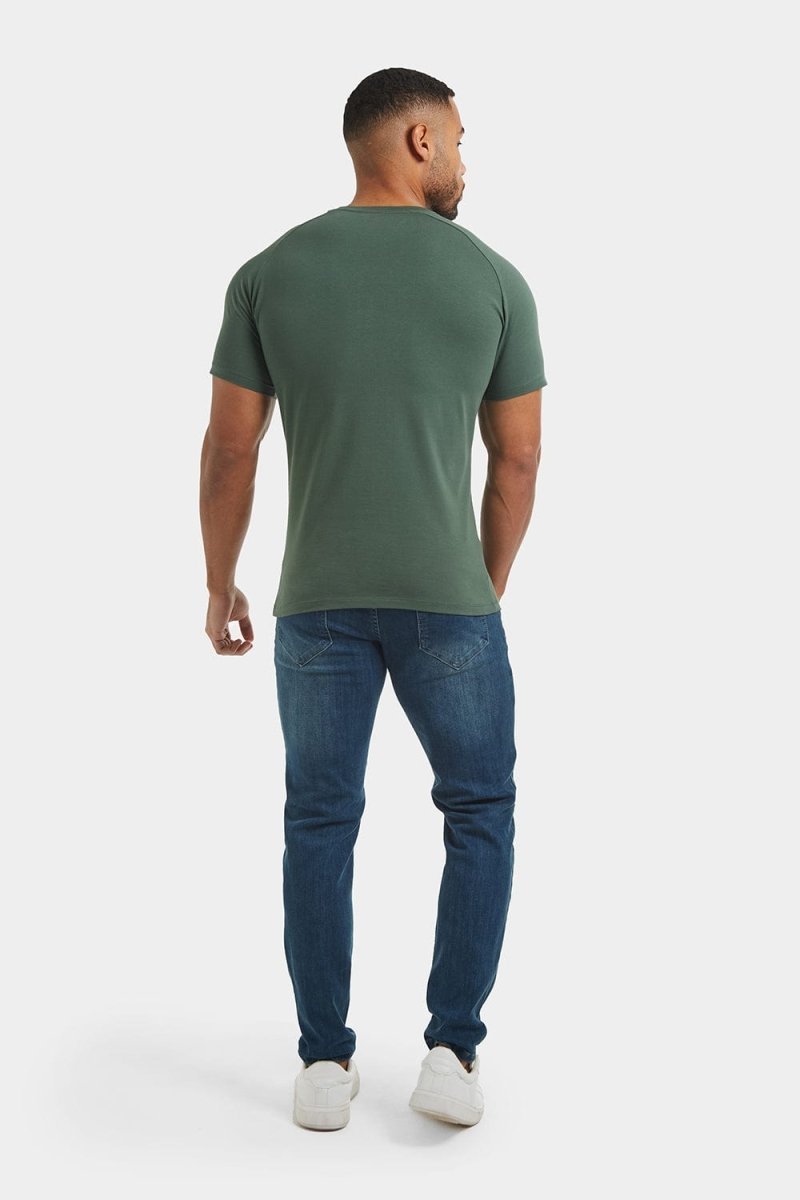 Premium Athletic Fit T-Shirt in Dark Khaki - TAILORED ATHLETE - USA