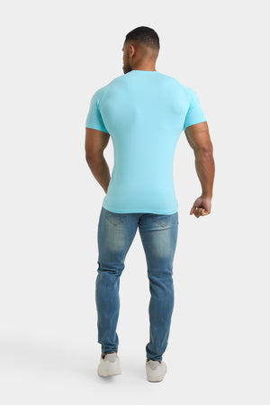 Premium Athletic Fit T-Shirt in Ocean Blue - TAILORED ATHLETE - USA