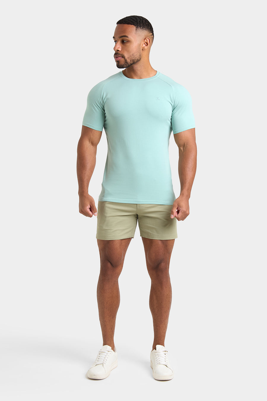 Premium Athletic Fit T-Shirt in Soft Aqua - TAILORED ATHLETE - USA