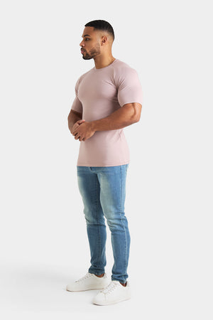 Longer Sleeve Athletic Fit T-Shirt in Blush - TAILORED ATHLETE - USA