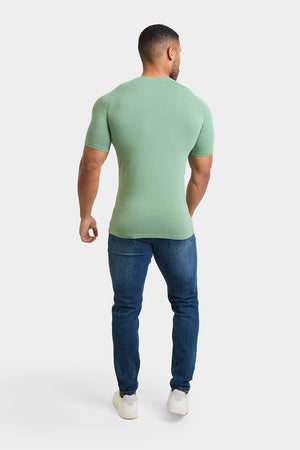 Premium Athletic Fit V-Neck in Soft Sage - TAILORED ATHLETE - USA