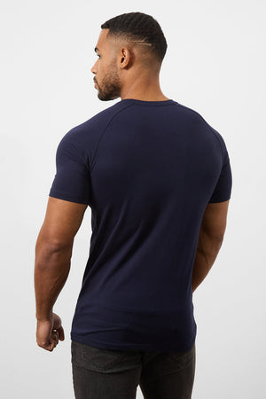 Premium Athletic Fit V-Neck in True Navy - TAILORED ATHLETE - USA