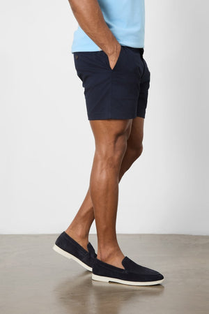 Athletic Fit Chino Shorts 5" in Navy - TAILORED ATHLETE - USA