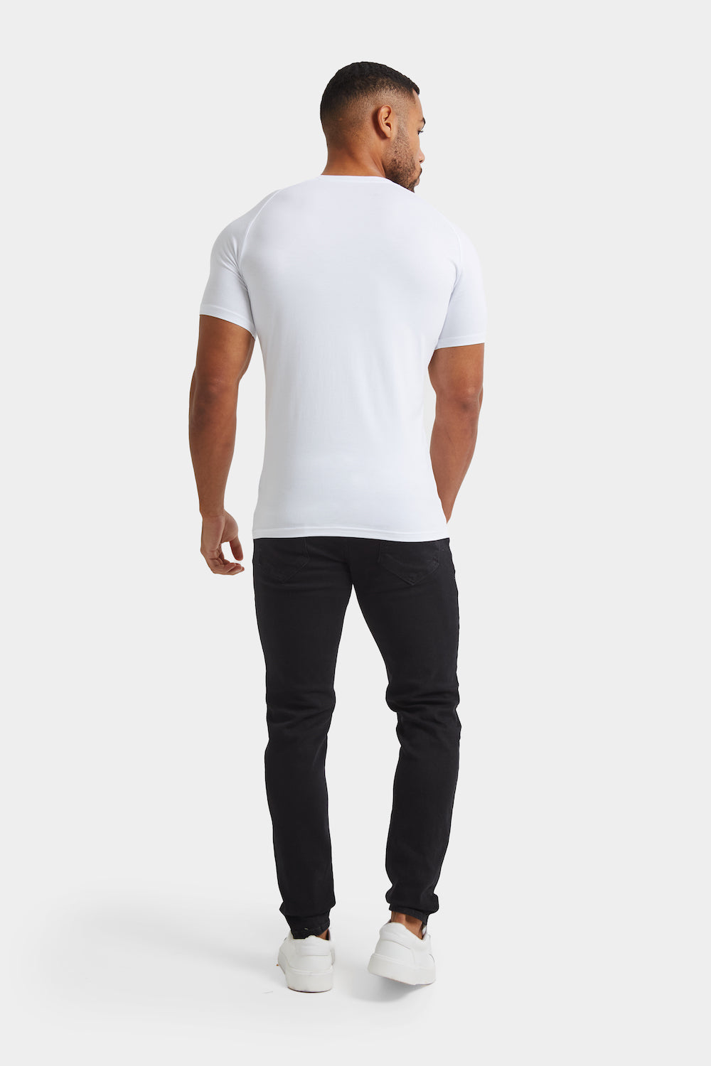 Athflex Hustle High Neck Compression T-shirt in White