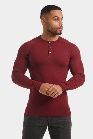 Everyday Henley in Burgundy - TAILORED ATHLETE - USA