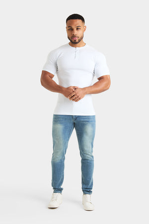 Everyday Henley T-Shirt in White - TAILORED ATHLETE - USA