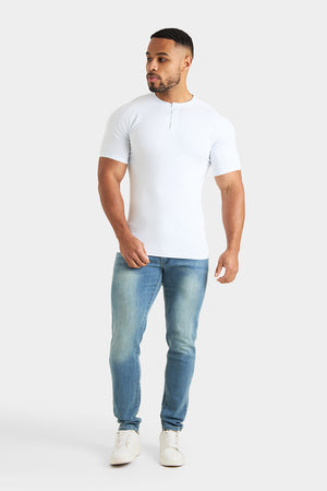 Everyday Henley T-Shirt in White - TAILORED ATHLETE - USA