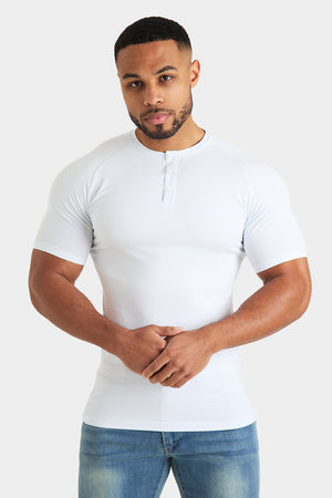 Everyday Henley T-Shirt in White - TAILORED ATHLETE - USA