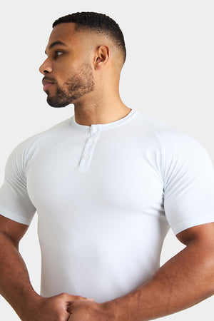 Everyday Henley T-Shirt in White - TAILORED ATHLETE - USA