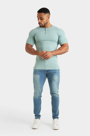 Everyday Henley T-Shirt in Sage - TAILORED ATHLETE - USA