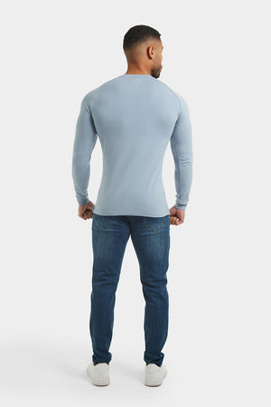 Everyday Henley in Smoke Blue - TAILORED ATHLETE - USA