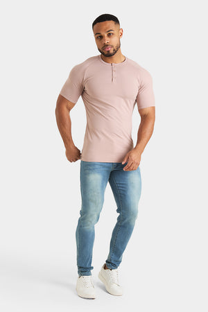 Everyday Henley T-Shirt in Dusty Rose - TAILORED ATHLETE - USA