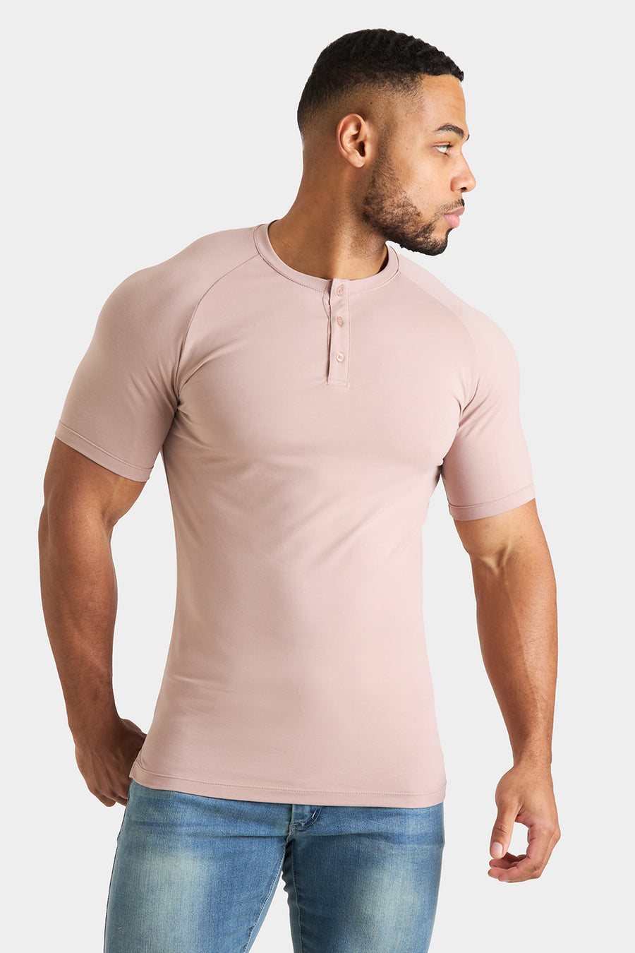 Everyday Henley T-Shirt in Dusty Rose - TAILORED ATHLETE - USA