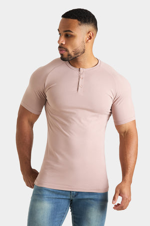 Everyday Henley T-Shirt in Dusty Rose - TAILORED ATHLETE - USA