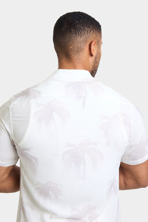 Printed Shirt in Stone Faded Palm - TAILORED ATHLETE - USA