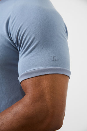 Textured Fashion T-Shirt in Slate Blue - TAILORED ATHLETE - USA