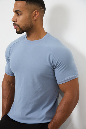 Textured Fashion T-Shirt in Slate Blue - TAILORED ATHLETE - USA