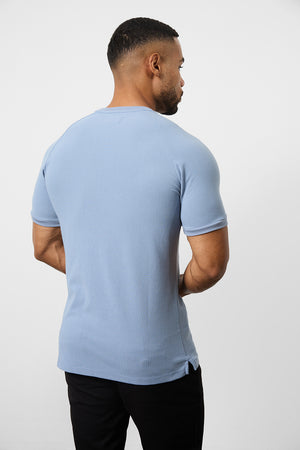 Textured Fashion T-Shirt in Slate Blue - TAILORED ATHLETE - USA