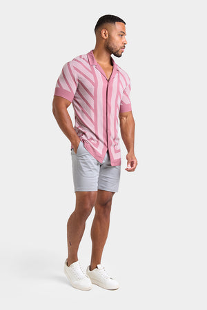 Printed Shirt in Dusky Pink Geometric Square - TAILORED ATHLETE - USA