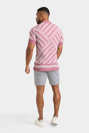 Printed Shirt in Dusky Pink Geometric Square - TAILORED ATHLETE - USA